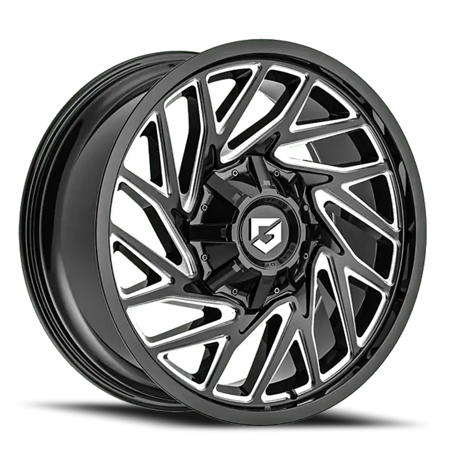 GEAR OFF ROAD 769BM 20X10 GLOSS BLACK/MILLED ACCENTS